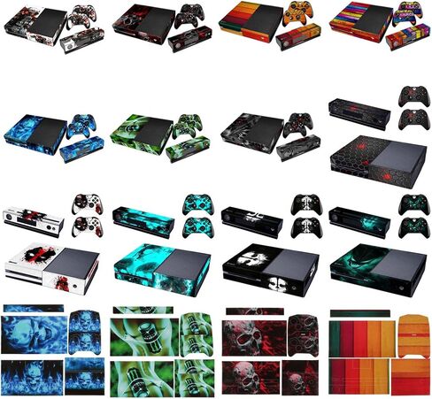 غطاء ملصق جلدي أسود من CALANDIS™ لوحدات تحكم Xbox One Kinect 2 | ملصقات وملصقات للواجهات | ملحقات ألعاب الفيديو in Kuwait