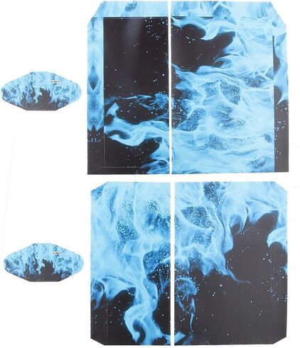 ملصق CALANDIS™ Blue Flame Fire Skin لمجموعة ملصقات وحدة التحكم لجهاز PlayStation 4 | ملصقات وملصقات للواجهات | ملحقات ألعاب الفيديو in Kuwait
