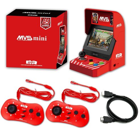 مجموعة ألعاب UNICO MVS Mini Arcade واثنين من لوحات الألعاب، و45 لعبة SNK كلاسيكية محملة مسبقًا: The King of The Fighters/Metal SLUG والمزيد in Kuwait
