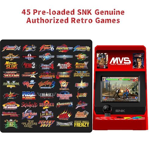 مجموعة ألعاب UNICO MVS Mini Arcade واثنين من لوحات الألعاب، و45 لعبة SNK كلاسيكية محملة مسبقًا: The King of The Fighters/Metal SLUG والمزيد in Kuwait