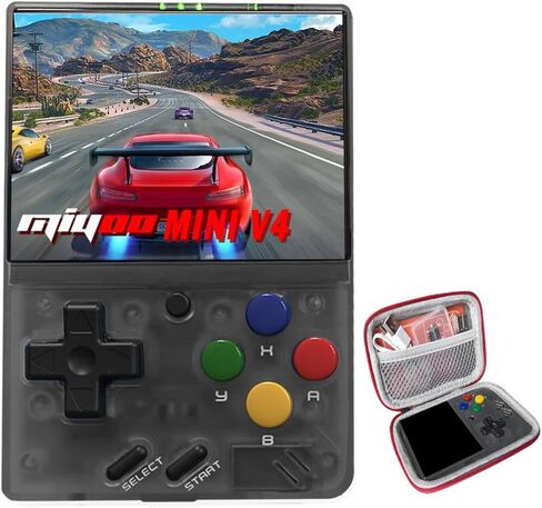 وحدة تحكم ألعاب Miyoo Miyoo Mini V4 Retro، وحدة تحكم ألعاب محمولة باليد مع حقيبة تخزين وشاشة 2.8 بوصة HD وبطارية 2001 مللي أمبير في الساعة in Kuwait