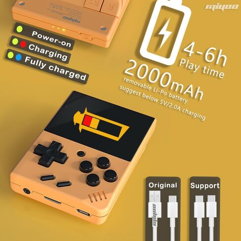 وحدة تحكم ألعاب Miyoo Miyoo Mini V4 Retro، وحدة تحكم ألعاب محمولة باليد مع حقيبة تخزين وشاشة 2.8 بوصة HD وبطارية 2001 مللي أمبير في الساعة in Kuwait