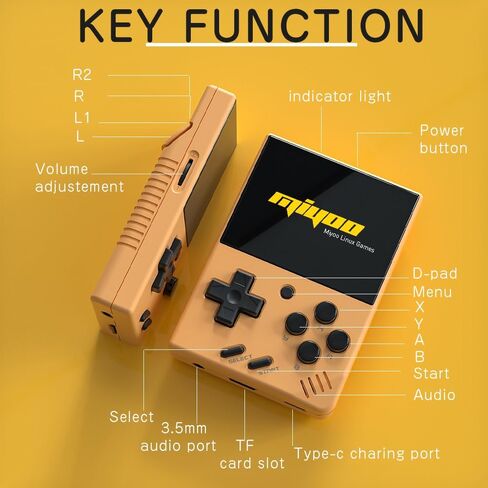 وحدة تحكم ألعاب Miyoo Miyoo Mini V4 Retro، وحدة تحكم ألعاب محمولة باليد مع حقيبة تخزين وشاشة 2.8 بوصة HD وبطارية 2001 مللي أمبير في الساعة in Kuwait