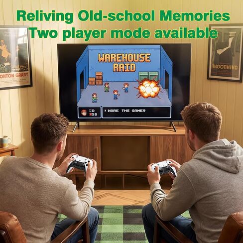 2026 ترقية وحدة تحكم Game Stick الرجعية مع أكثر من 20000 لعبة، 4K HDMI التوصيل وتشغيل ألعاب الفيديو للتلفزيون، وحدات تحكم لاسلكية 2.4 جيجا هرتز، 64 جيجا بايت 23 محاكي وحدة تحكم للحفلات العائلية، هدية لمحبي الألعاب القديمة والأطفال in Kuwait