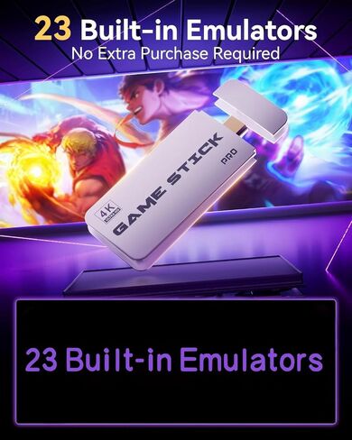 2026 Upgraded Retro Gaming Console, Retro Game Stick, 4K HD HDMI TV Game Stick, Built-in Classic Video Games, Plug & Play Game Console for TV 2 Wireless Controllers in Kuwait