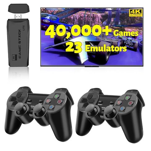 وحدة تحكم ألعاب HRYYDS 2026 Retro بدقة 4K HDMI مع أكثر من 40,000 لعبة فيديو كلاسيكية مدمجة - عصا ألعاب التوصيل والتشغيل للتلفزيون مع وحدتي تحكم لاسلكيتين | 23 محاكي يدعم 64 جيجابايت in Kuwait