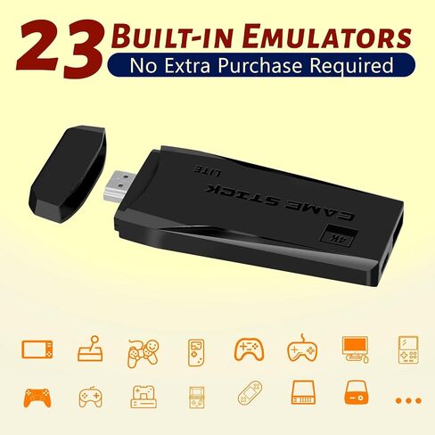 وحدة تحكم ألعاب HRYYDS 2026 Retro بدقة 4K HDMI مع أكثر من 40,000 لعبة فيديو كلاسيكية مدمجة - عصا ألعاب التوصيل والتشغيل للتلفزيون مع وحدتي تحكم لاسلكيتين | 23 محاكي يدعم 64 جيجابايت in Kuwait