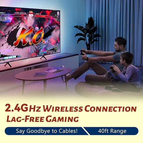 وحدة تحكم ألعاب HRYYDS 2026 Retro بدقة 4K HDMI مع أكثر من 40,000 لعبة فيديو كلاسيكية مدمجة - عصا ألعاب التوصيل والتشغيل للتلفزيون مع وحدتي تحكم لاسلكيتين | 23 محاكي يدعم 64 جيجابايت in Kuwait