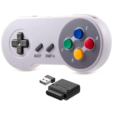 KIWITATA Wireless Controller for SNES Original Console, 2.4GHz Wireless Remote Gamepad for SNES Entertainment System Console&Windows PC(7/8/10/11)& Raspberry Pi in Kuwait
