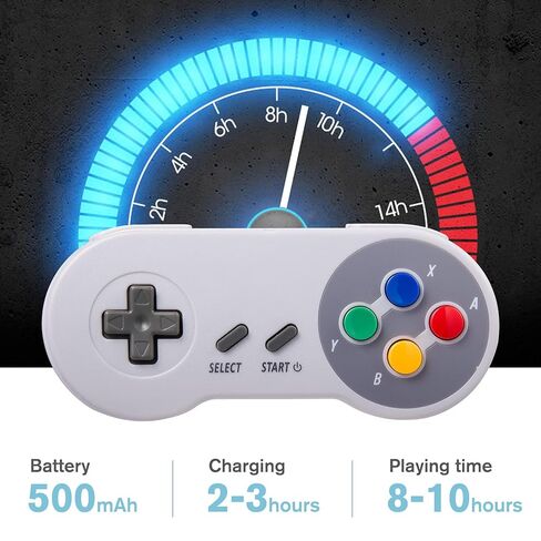 KIWITATA Wireless Controller for SNES Original Console, 2.4GHz Wireless Remote Gamepad for SNES Entertainment System Console&Windows PC(7/8/10/11)& Raspberry Pi in Kuwait