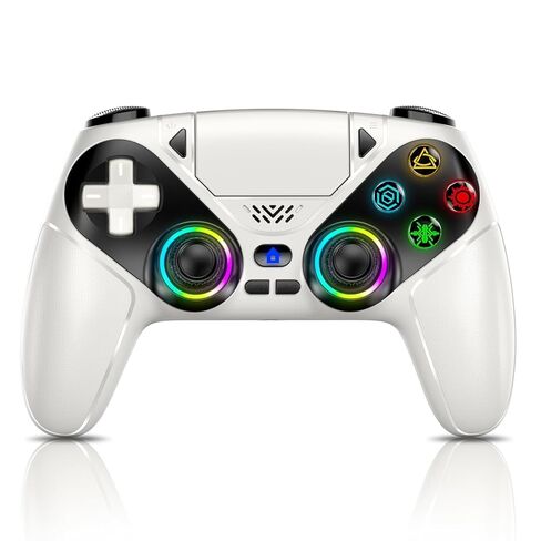 Nonbliep LED for PS5 Controller, for PS5 Slim/Pro/PC, Wireless Controller with 9 Colors RGB Light/Dual Vibration/Turbo/3.5mm Audio Jack/Speaker/Programmable for Playstation 5 Controller in Kuwait