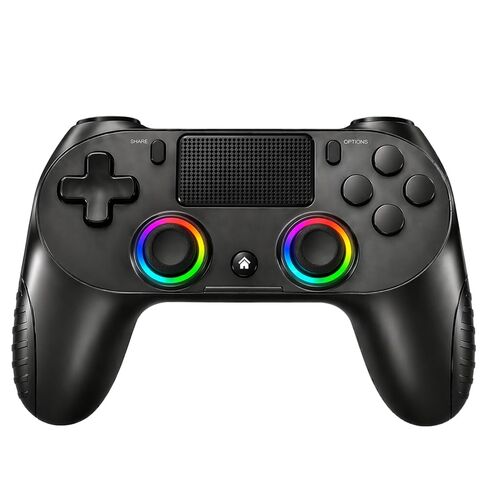 وحدة تحكم لاسلكية BJXOZ لجهاز PS4، مع ضوء RGB، USB-C، لوحة D قابلة للاستبدال، قبضة غير قابلة للانزلاق، اهتزاز مزدوج، مستشعر حركة 6 محاور، لوحة لمس، مقبس صوت، لوحة ألعاب لجهاز PS4/Pro/Slim/PC in Kuwait