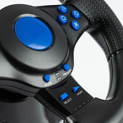 عجلة قيادة السباق مع دواسات ومحولات، وحدة تحكم بالاهتزاز لـ 360، One، PS4، PS3، الكمبيوتر الشخصي، Switch وAndroid، عجلة سباق اهتزاز تدور 180 درجة in Kuwait