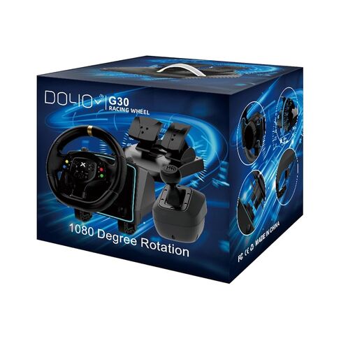 عجلة سباق DOYO، عجلة قيادة ألعاب Sim Racing 1080 درجة مع 3 دواسات وحزمة ناقل الحركة للكمبيوتر الشخصي، عجلة قيادة الكمبيوتر التعريفي المغناطيسي مع ردود فعل الاهتزاز، حساسية قابلة للتعديل in Kuwait