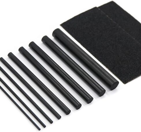FishTrip Fishing Rod Repair Kit Complete with Epoxy,10pcs Carbon Fiber Sticks Pole Building Kit, AB Glue, Wrapping Thread for Saltwater Freshwater Spinning Casting Rod in Saudi Arabia