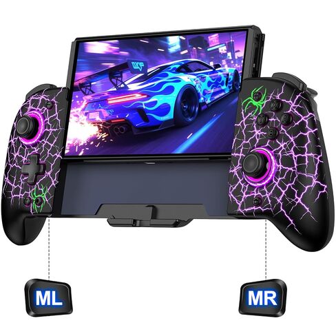وحدات تحكم التبديل LIFUFUTEE، استبدال وحدة التحكم اللاسلكية Switch Pro لجهاز تحكم Nintendo Switch / OLED، وحدة تحكم Joypad من قطعة واحدة ذات تأثير القاعة مع اهتزاز قابل للبرمجة / مزدوج / توربو / تنبيه in Kuwait