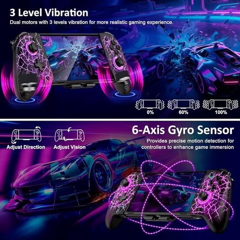 وحدات تحكم التبديل LIFUFUTEE، استبدال وحدة التحكم اللاسلكية Switch Pro لجهاز تحكم Nintendo Switch / OLED، وحدة تحكم Joypad من قطعة واحدة ذات تأثير القاعة مع اهتزاز قابل للبرمجة / مزدوج / توربو / تنبيه in Kuwait