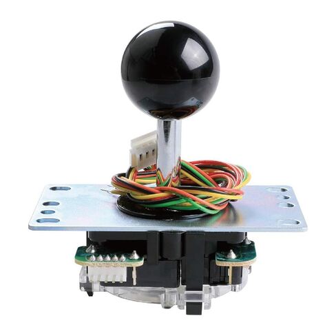 عصا التحكم SANWA JLX2-TP-8YT من الجيل الثاني مع قمة كروية حمراء وحزام ذو 5 دبابيس - ترقية وخلف JLF النهائي | قاعدة POM، غسالة على شكل X، بوابة GT-8X | رافعة لعبة القتال 4 و8 طرق in Kuwait