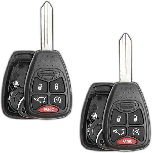 2x Keyless Option Remote Car Key Fob Shell Case For Chrystler Dodge Jeep (OHT692427AA) in Saudi Arabia
