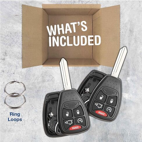 2x Keyless Option Remote Car Key Fob Shell Case For Chrystler Dodge Jeep (OHT692427AA) in Saudi Arabia
