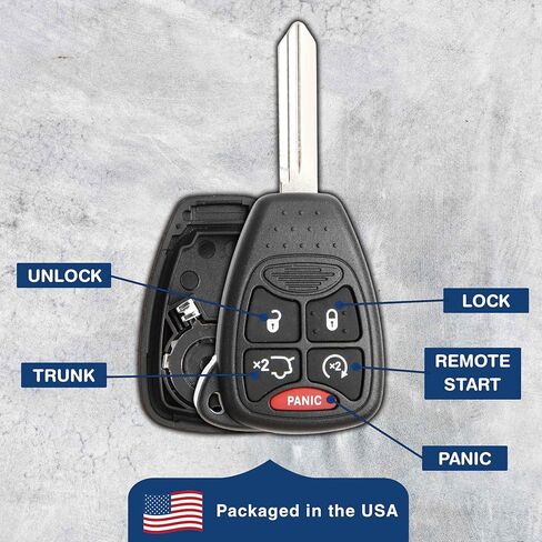 2x Keyless Option Remote Car Key Fob Shell Case For Chrystler Dodge Jeep (OHT692427AA) in Saudi Arabia