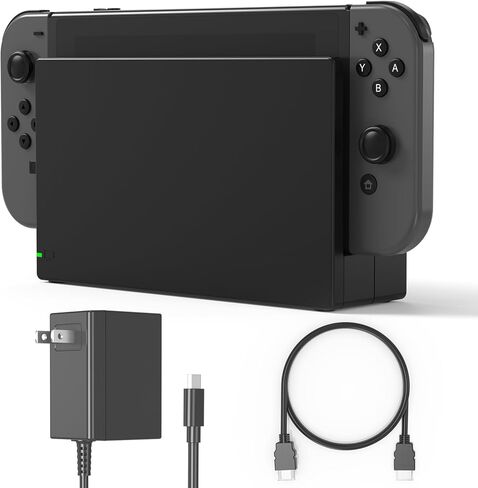 محطة إرساء التلفزيون لاستبدال Switch/Switch OLED 3 في 1 - تتضمن وحدة IC الأصلية، وشاحن تيار متردد وكابل HDMI عالي السرعة، ويدعم إخراج 1080P HD وشحن وحدة التحكم (غير متوافق مع المفتاح 2) in Kuwait