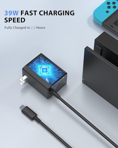 محطة إرساء التلفزيون لاستبدال Switch/Switch OLED 3 في 1 - تتضمن وحدة IC الأصلية، وشاحن تيار متردد وكابل HDMI عالي السرعة، ويدعم إخراج 1080P HD وشحن وحدة التحكم (غير متوافق مع المفتاح 2) in Kuwait