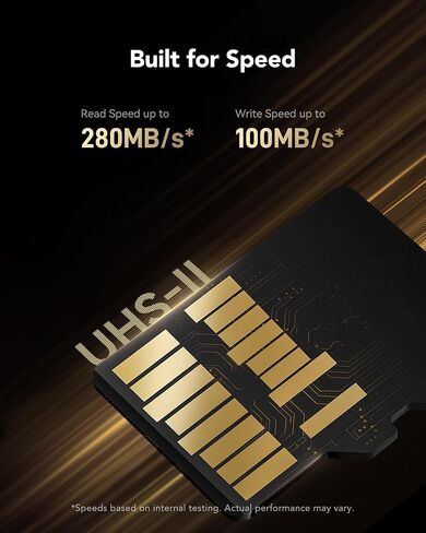 بطاقة Lexar GOLD Micro SD سعة 128 جيجابايت، بطاقة ذاكرة فلاش microSDXC UHS-II، V60، U3، A1، C10 بطاقة microSD، قراءة تصل إلى 280 ميجابايت/ثانية، بطاقة TF للطائرة بدون طيار/كاميرا الحركة/جهاز الألعاب المحمول UHS-II (LMSGOLD128G-BNNNG) in Kuwait