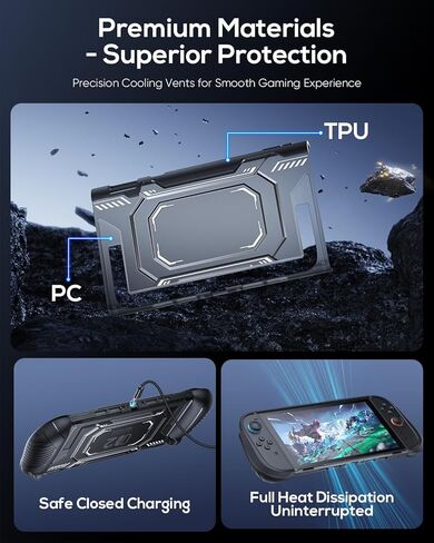 FASTSNAIL Switch 2 Protective Case, Protective Cover with Dockable TPU Middle Frame, Non-Slip Ergonomic Grip for Joycon 2, Comfortable Handheld Shell Case for Switch 2 Accessories for Wii Skins in Kuwait