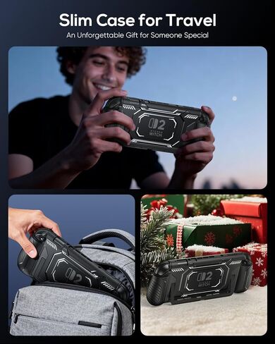 FASTSNAIL Switch 2 Protective Case, Protective Cover with Dockable TPU Middle Frame, Non-Slip Ergonomic Grip for Joycon 2, Comfortable Handheld Shell Case for Switch 2 Accessories for Wii Skins in Kuwait