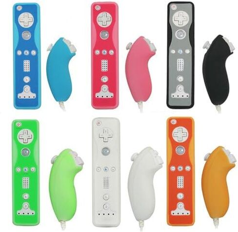 غطاء حماية من السيليكون الناعم لجهاز تحكم Wii Remote Nunchuk، غطاء من السيليكون لعصا التحكم اليسرى واليمنى، غطاء جلد ناعم (أخضر) in Kuwait