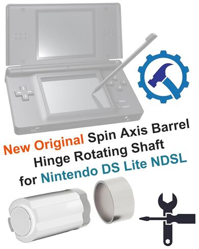 عمود دوار مفصلي محور الدوران الأصلي الجديد لنينتندو DS Lite NDSL مجموعات ملحقات بديلة (أبيض أصلي - نسخة غير مفككة) in Kuwait