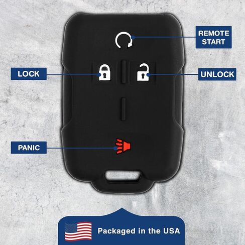 KeyGuardz دخول بدون مفتاح السيارة عن بعد الذكية مفتاح فوب شل غطاء حماية لشيفي جي إم سي سييرا سيلفرادو (حزمة من 2) in Kuwait