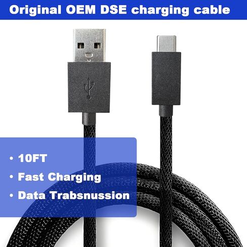 كابل USB-C بديل ومجموعة موصل القفل لجهاز PS5 لوحدة التحكم DualSense Edge، سلك كاميرا شحن مجدول 9.2FT مع قفل مضاد للفصل، مجموعة ألعاب سلكية كاملة in Kuwait
