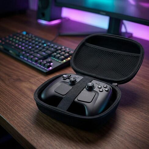 حقيبة حمل وحدة التحكم الشاملة Packmini Omni-X، متوافقة مع وحدة التحكم Steam 2026، وحدة التحكم اللاسلكية Xbox، PS5 DualSense، Switch 2 Pro والمزيد، حقيبة سفر واقية ذات هيكل صلب in Kuwait