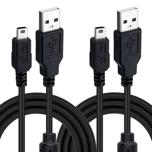 كابل USB صغير بطول 10 أقدام من Mcbazel لشاحن وحدة تحكم PS3، سلك شحن USB 2.0 إلى Mini B، نقل البيانات متوافق مع Playstation 3، TI-84 Plus CE، GoPro Hero 3+، Garmin GPS، الكاميرات، مشغل MP3 in Kuwait