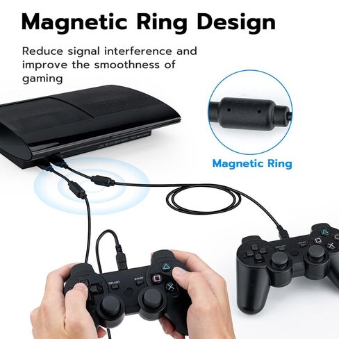 كابل USB صغير بطول 10 أقدام من Mcbazel لشاحن وحدة تحكم PS3، سلك شحن USB 2.0 إلى Mini B، نقل البيانات متوافق مع Playstation 3، TI-84 Plus CE، GoPro Hero 3+، Garmin GPS، الكاميرات، مشغل MP3 in Kuwait