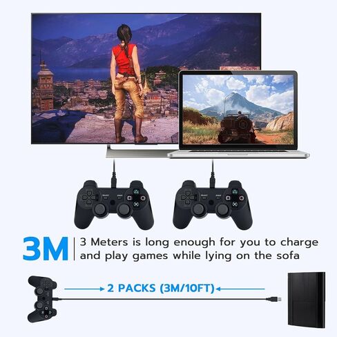 كابل USB صغير بطول 10 أقدام من Mcbazel لشاحن وحدة تحكم PS3، سلك شحن USB 2.0 إلى Mini B، نقل البيانات متوافق مع Playstation 3، TI-84 Plus CE، GoPro Hero 3+، Garmin GPS، الكاميرات، مشغل MP3 in Kuwait