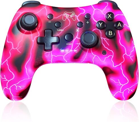 وحدة تحكم Boconna Nintendo Wireless Switch Pro لجهاز Nintendo Switch/Lite/OLED/Steam مع إضاءة LED للتنفس (أحمر) in Kuwait