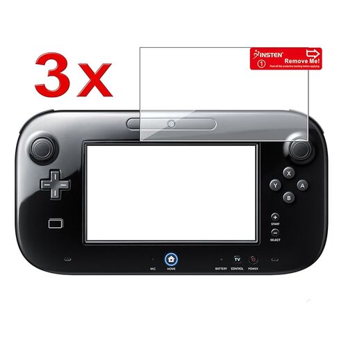 Insten 3 قطع واقي شاشة LCD متوافق مع وحدة تحكم Wii U Gamepad، فائق الوضوح، ناعم، خالي من الفقاعات in Kuwait