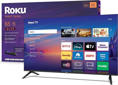 تلفزيون Roku الذكي - سلسلة مختارة مقاس 55 بوصة، تلفزيون 4K HDR - تلفزيون Roku مع جهاز تحكم عن بعد صوتي محسّن - تلفزيون LED بشاشة مسطحة مع شبكة Wi-Fi لبث الأخبار المحلية المباشرة والرياضة والترفيه العائلي in Kuwait