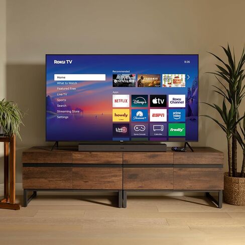 تلفزيون Roku الذكي - سلسلة مختارة مقاس 55 بوصة، تلفزيون 4K HDR - تلفزيون Roku مع جهاز تحكم عن بعد صوتي محسّن - تلفزيون LED بشاشة مسطحة مع شبكة Wi-Fi لبث الأخبار المحلية المباشرة والرياضة والترفيه العائلي in Kuwait