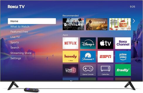 تلفزيون Roku الذكي - سلسلة مختارة مقاس 55 بوصة، تلفزيون 4K HDR - تلفزيون Roku مع جهاز تحكم عن بعد صوتي محسّن - تلفزيون LED بشاشة مسطحة مع شبكة Wi-Fi لبث الأخبار المحلية المباشرة والرياضة والترفيه العائلي in Kuwait