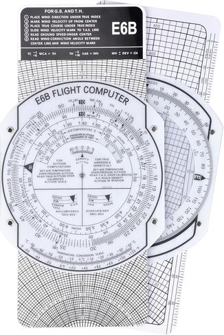 Medarchitect Aviation Plotter E6B Flight Computer for Pilots Aviation Slide Rule Includes Guidebook & Storage Bag Compatible with Student Pilot Bundle IFR/VFR Charts in Kuwait