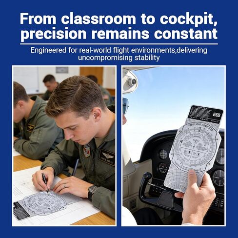 Medarchitect Aviation Plotter E6B Flight Computer for Pilots Aviation Slide Rule Includes Guidebook & Storage Bag Compatible with Student Pilot Bundle IFR/VFR Charts in Kuwait