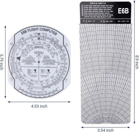 Medarchitect Aviation Plotter E6B Flight Computer for Pilots Aviation Slide Rule Includes Guidebook & Storage Bag Compatible with Student Pilot Bundle IFR/VFR Charts in Kuwait