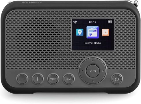 Sangean WFR-39 FM-RBDS/راديو إنترنت مع اتصال سبوتيفي، راديو رقمي محمول قابل لإعادة الشحن للتحكم بالموسيقى (متجدد) in Kuwait