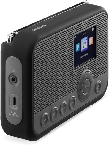 Sangean WFR-39 FM-RBDS/راديو إنترنت مع اتصال سبوتيفي، راديو رقمي محمول قابل لإعادة الشحن للتحكم بالموسيقى (متجدد) in Kuwait