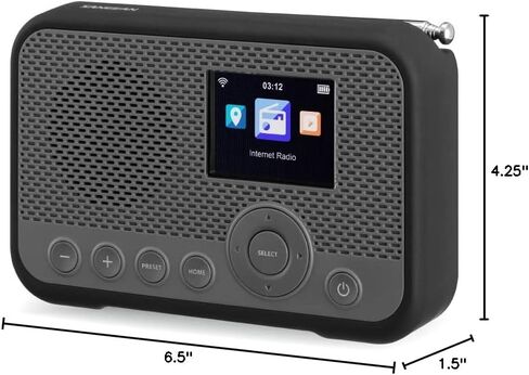 Sangean WFR-39 FM-RBDS/راديو إنترنت مع اتصال سبوتيفي، راديو رقمي محمول قابل لإعادة الشحن للتحكم بالموسيقى (متجدد) in Kuwait