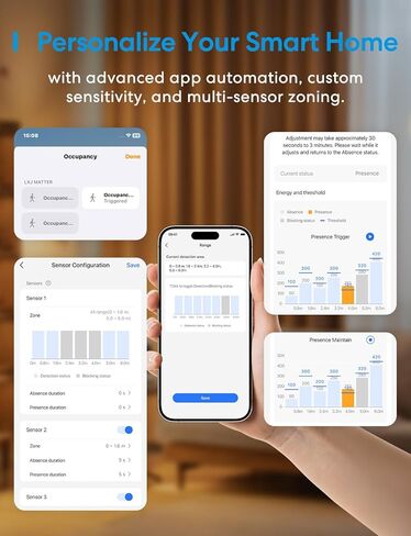 meross Matter Presence Sensor MS605, Battery-Powered 4-in-1 Smart Motion Sensor with AI Learning, IP67 PIR & Light & mmWave Radar, Matter Over Thread, Supports Home Assistant, HomeKit, Alexa (1 Pack) in Kuwait